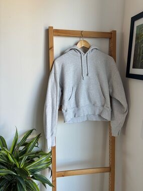 TNA Light Gray Sweatfleece Hoodie - Cozy Boyfriend Fit
